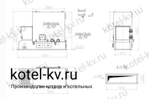 Чертеж котла КВм 2000 ТЛПХ
